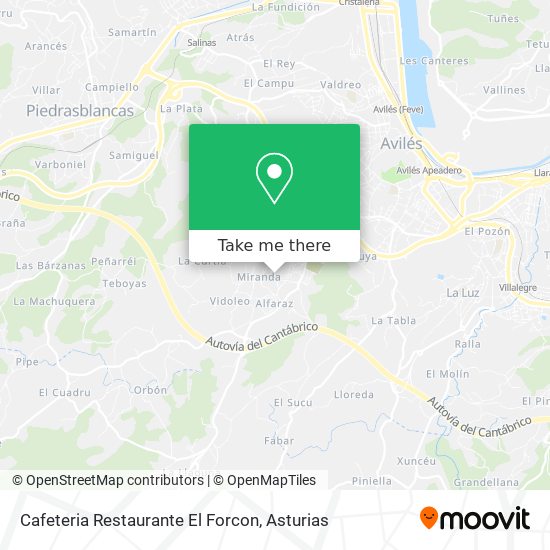 Cafeteria Restaurante El Forcon map