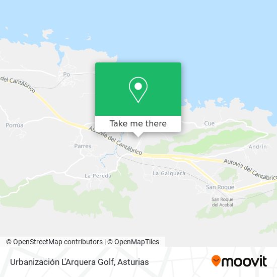Urbanización L'Arquera Golf map