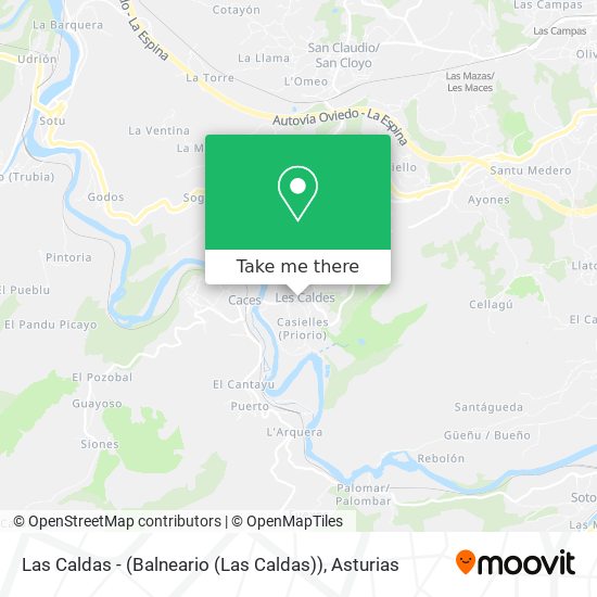 mapa Las Caldas - (Balneario (Las Caldas))