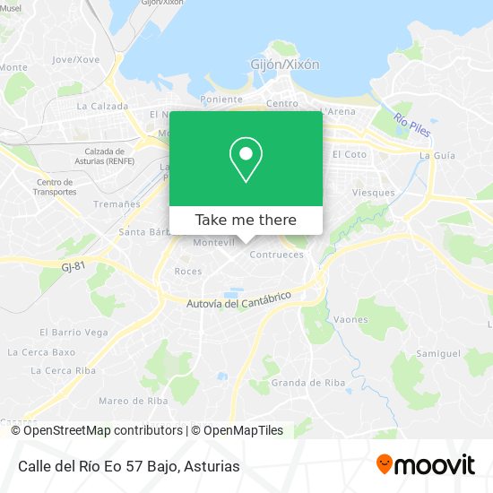 Calle del Río Eo 57 Bajo map