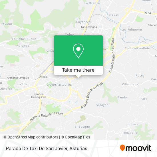 mapa Parada De Taxi De San Javier