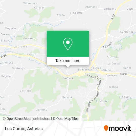 Los Corros map