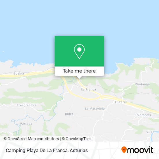 Camping Playa De La Franca map