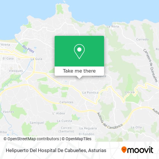 Helipuerto Del Hospital De Cabueñes map