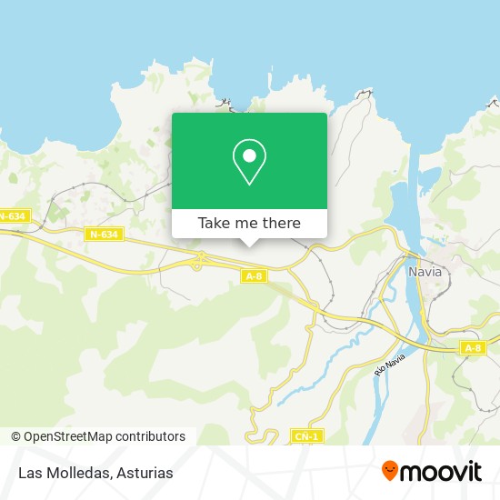 Las Molledas map