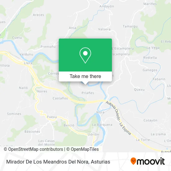 Mirador De Los Meandros Del Nora map