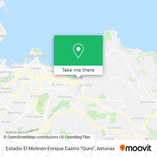 Estadio El Molinón-Enrique Castro “Quini” map