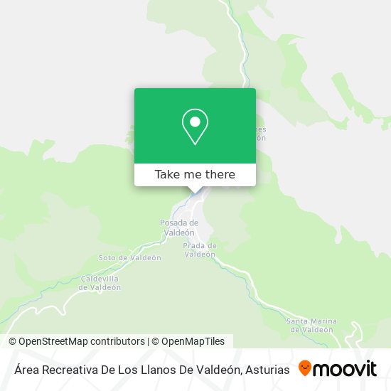 Área Recreativa De Los Llanos De Valdeón map