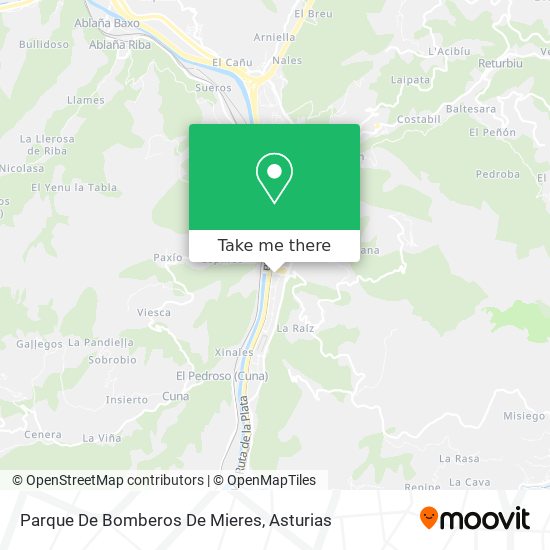 mapa Parque De Bomberos De Mieres