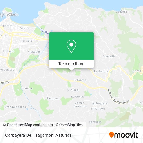 Carbayera Del Tragamón map