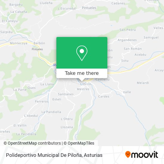 Polideportivo Municipal De Piloña map