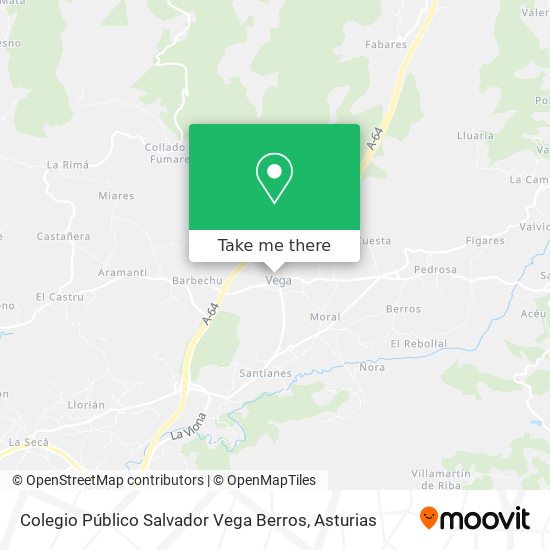 mapa Colegio Público Salvador Vega Berros