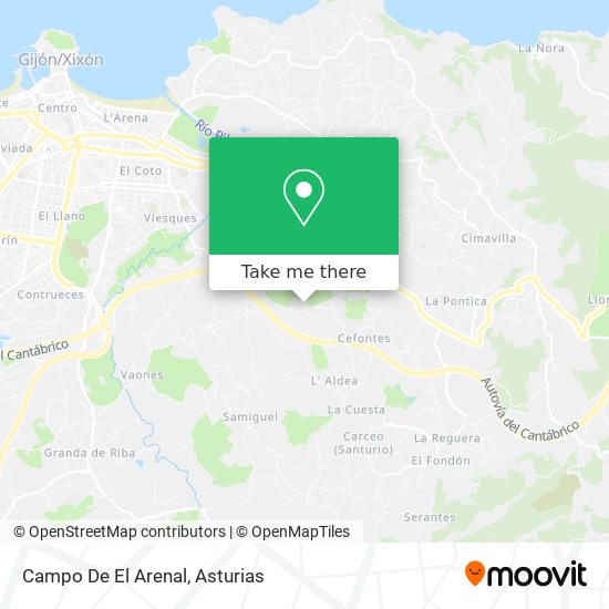 mapa Campo De El Arenal