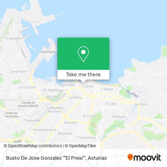 Busto De Jose Gonzalez ""El Presi"" map