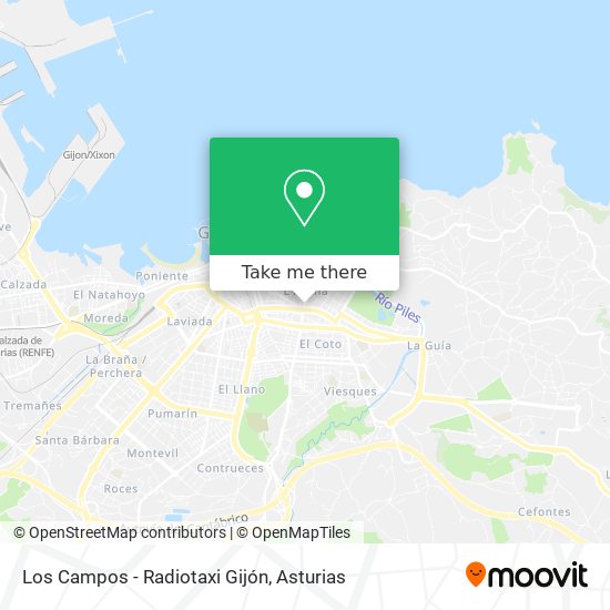 Los Campos - Radiotaxi Gijón map