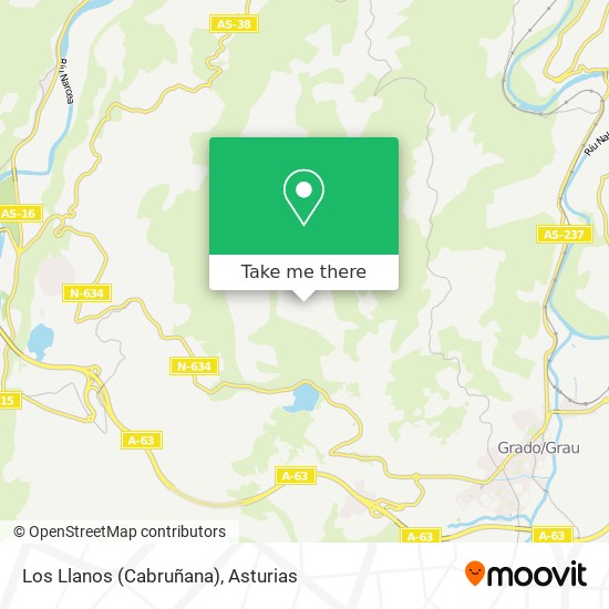 Los Llanos (Cabruñana) map