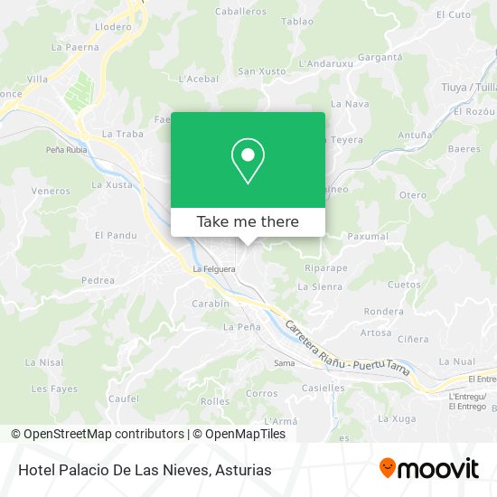 Hotel Palacio De Las Nieves map