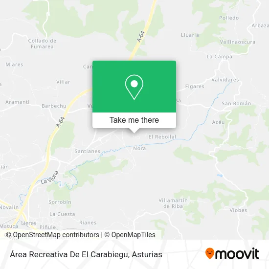Área Recreativa De El Carabiegu map
