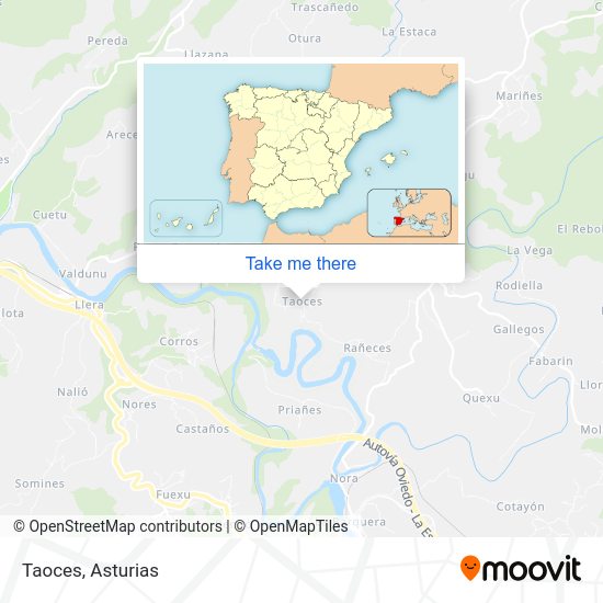 Taoces map