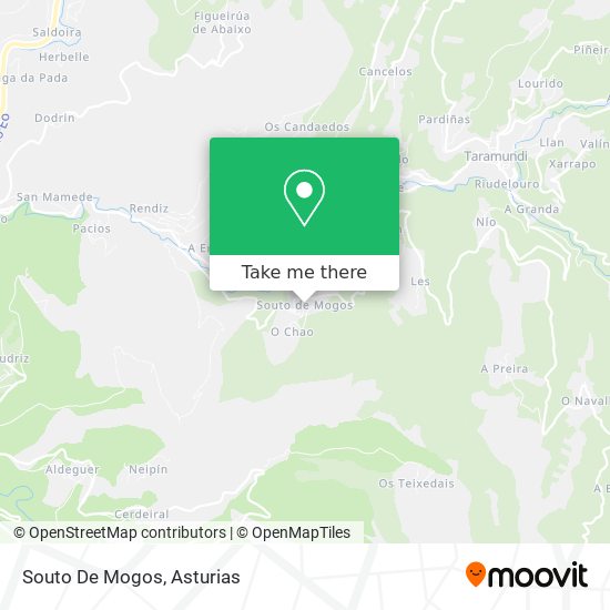 Souto De Mogos map