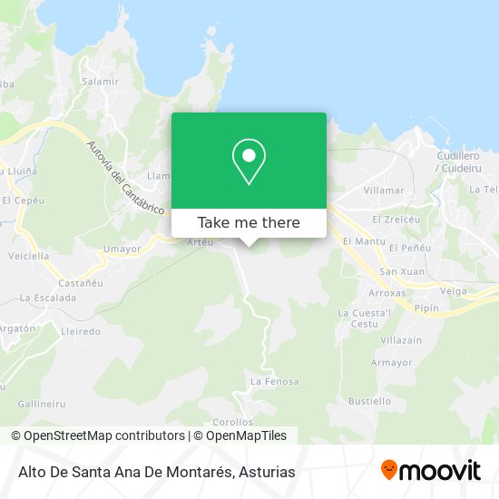 Alto De Santa Ana De Montarés map