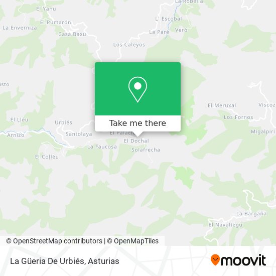 La Güeria De Urbiés map