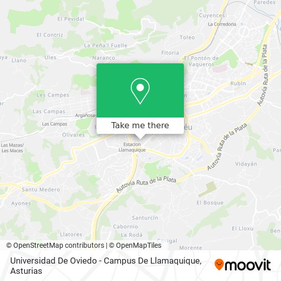 Universidad De Oviedo - Campus De Llamaquique map