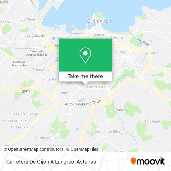 Carretera De Gijón A Langreo map
