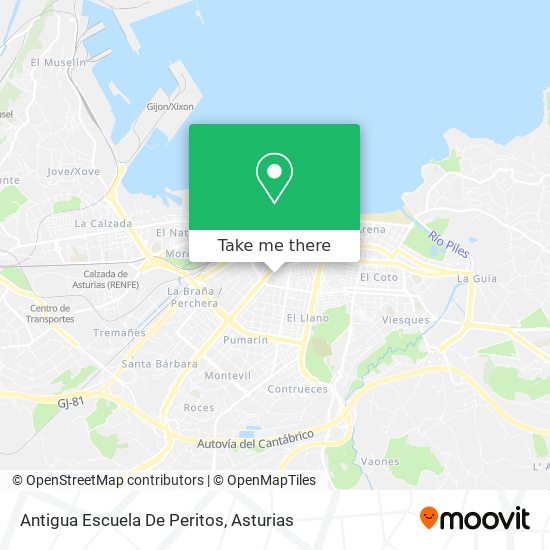 Antigua Escuela De Peritos map