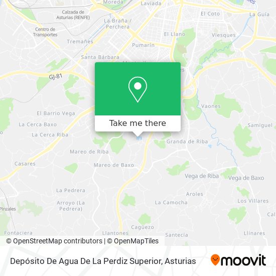 Depósito De Agua De La Perdiz Superior map