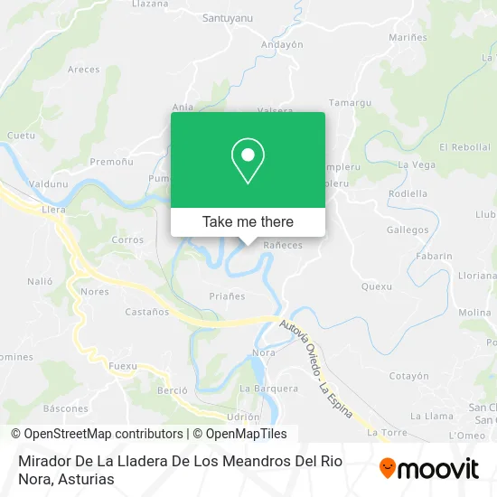 Mirador De La Lladera De Los Meandros Del Rio Nora map