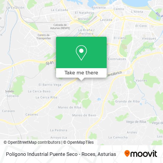 Polígono Industrial Puente Seco - Roces map
