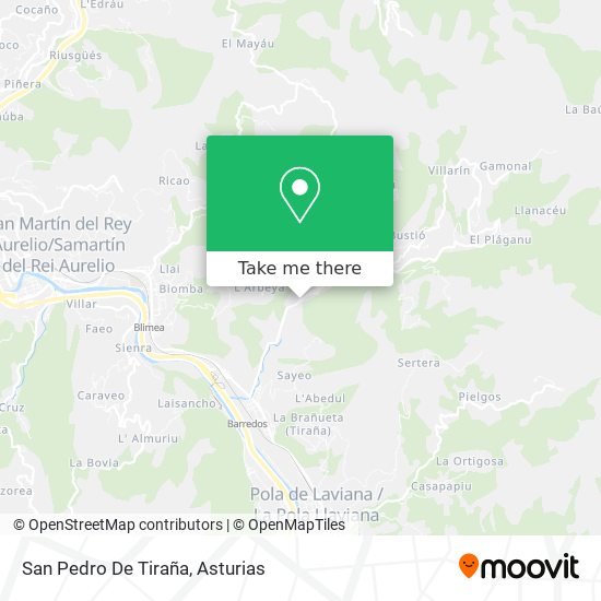 San Pedro De Tiraña map