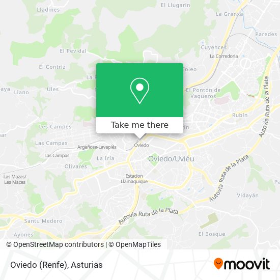 mapa Oviedo (Renfe)