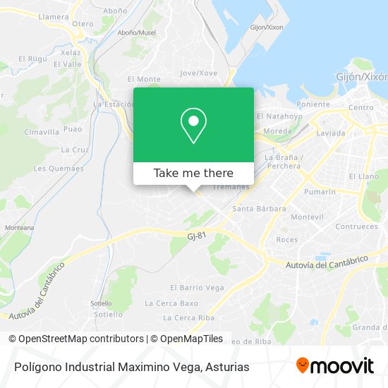 Polígono Industrial Maximino Vega map