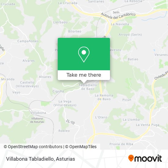 Villabona Tabladiello map