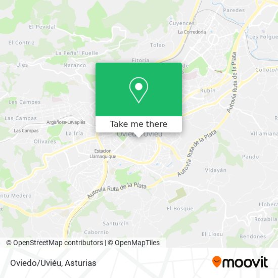 Oviedo/Uviéu map