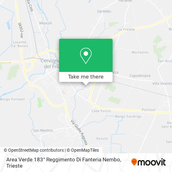 Area Verde 183° Reggimento Di Fanteria Nembo map