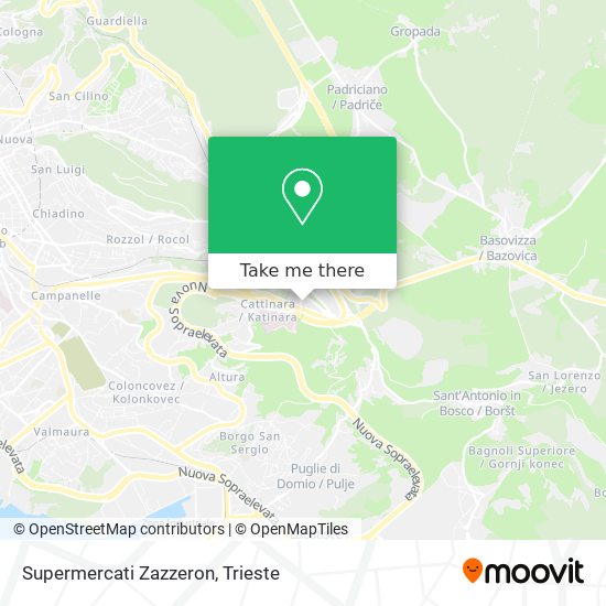 Supermercati Zazzeron map