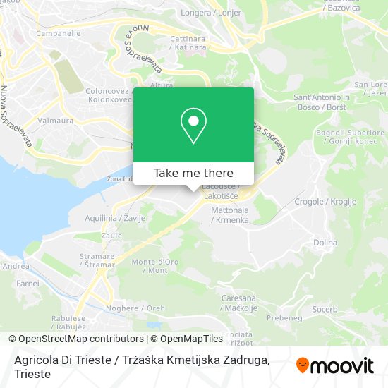 Agricola Di Trieste / Tržaška Kmetijska Zadruga map