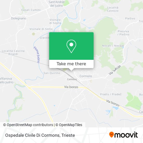 Ospedale Civile Di Cormons map