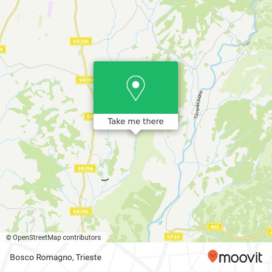 Bosco Romagno map