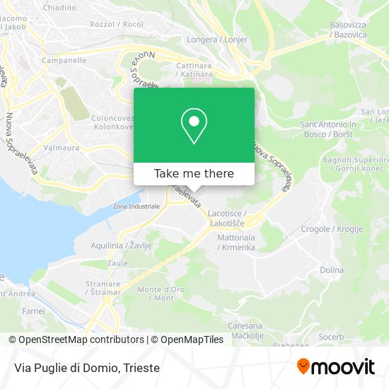 Via Puglie di Domio map