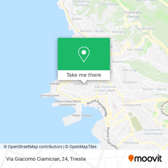 Via Giacomo Ciamician, 24 map