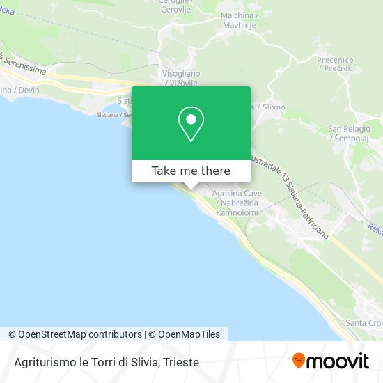 Agriturismo le Torri di Slivia map