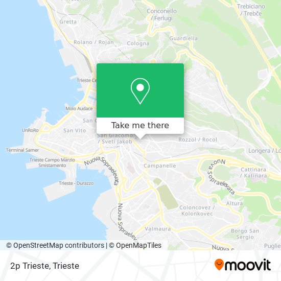 2p Trieste map