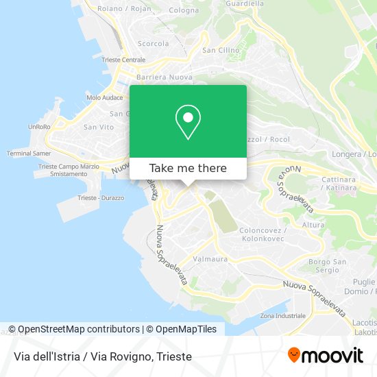 Via dell'Istria / Via Rovigno map
