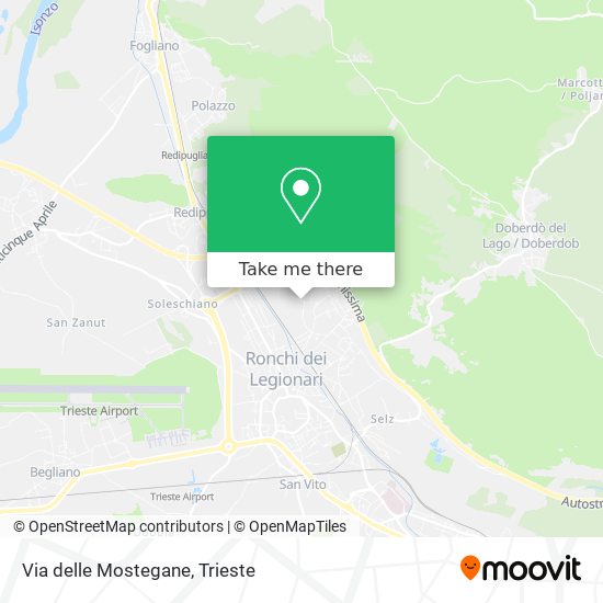 Via delle Mostegane map