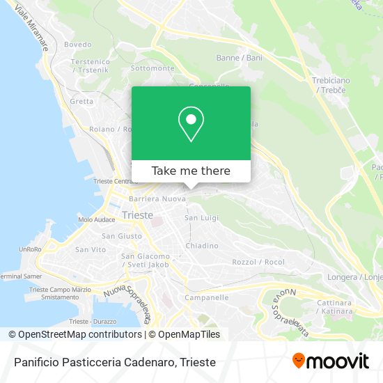 Panificio Pasticceria Cadenaro map