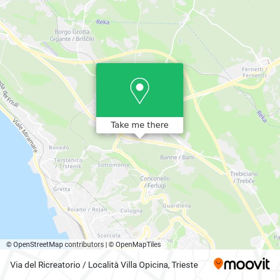 Via del Ricreatorio / Località Villa Opicina map